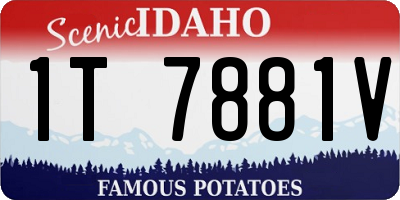 ID license plate 1T7881V