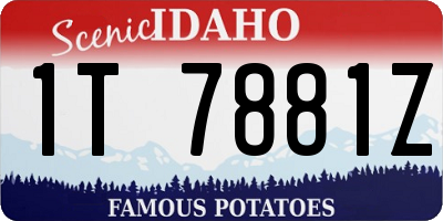 ID license plate 1T7881Z
