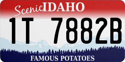 ID license plate 1T7882B