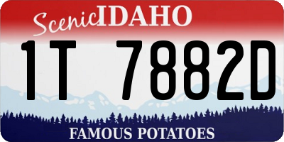 ID license plate 1T7882D