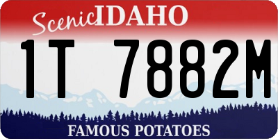 ID license plate 1T7882M