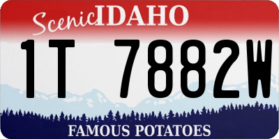 ID license plate 1T7882W