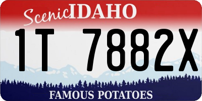 ID license plate 1T7882X