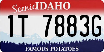 ID license plate 1T7883G