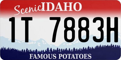 ID license plate 1T7883H