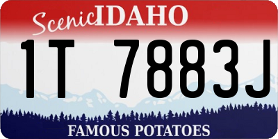ID license plate 1T7883J