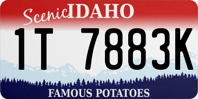 ID license plate 1T7883K