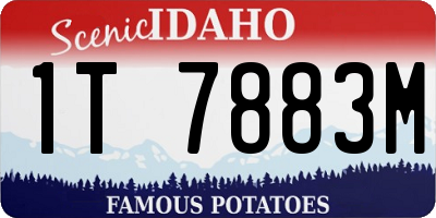 ID license plate 1T7883M