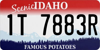 ID license plate 1T7883R