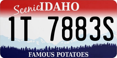 ID license plate 1T7883S