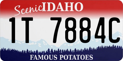 ID license plate 1T7884C