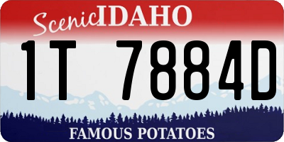 ID license plate 1T7884D