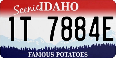 ID license plate 1T7884E