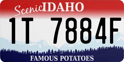 ID license plate 1T7884F