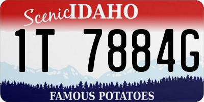 ID license plate 1T7884G