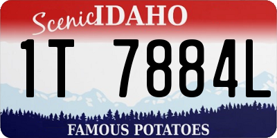 ID license plate 1T7884L