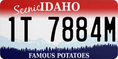 ID license plate 1T7884M