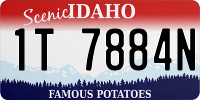 ID license plate 1T7884N