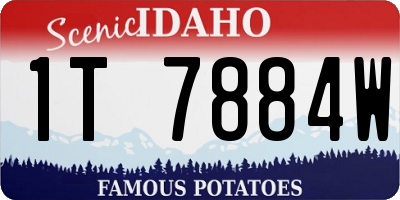 ID license plate 1T7884W