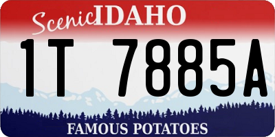 ID license plate 1T7885A