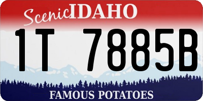 ID license plate 1T7885B
