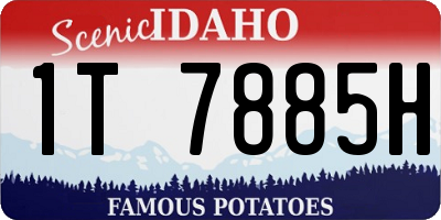 ID license plate 1T7885H