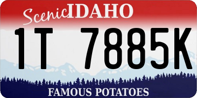 ID license plate 1T7885K