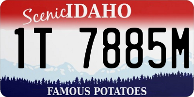ID license plate 1T7885M