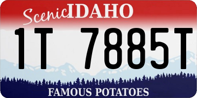 ID license plate 1T7885T