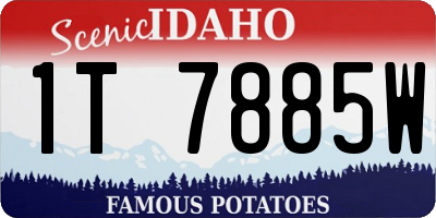 ID license plate 1T7885W