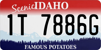 ID license plate 1T7886G