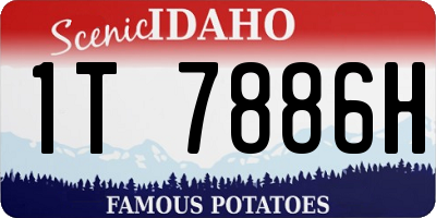 ID license plate 1T7886H