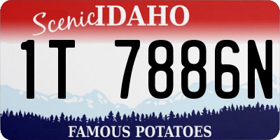ID license plate 1T7886N
