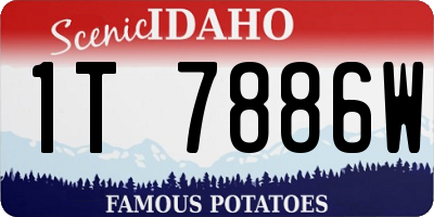 ID license plate 1T7886W