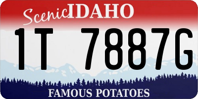 ID license plate 1T7887G