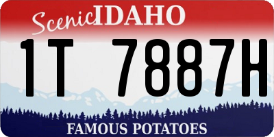 ID license plate 1T7887H