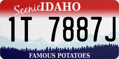 ID license plate 1T7887J