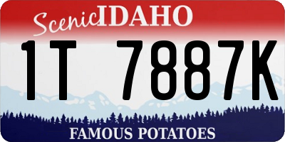ID license plate 1T7887K