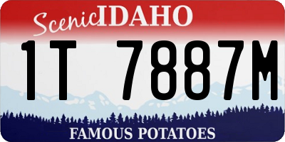 ID license plate 1T7887M