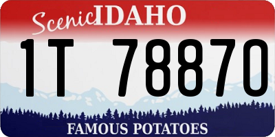 ID license plate 1T7887O