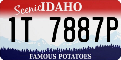 ID license plate 1T7887P