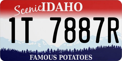 ID license plate 1T7887R