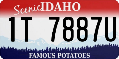 ID license plate 1T7887U