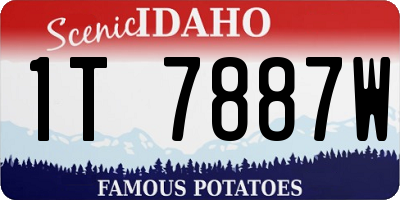 ID license plate 1T7887W