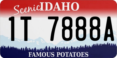 ID license plate 1T7888A