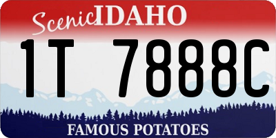 ID license plate 1T7888C