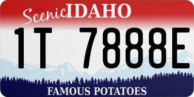 ID license plate 1T7888E