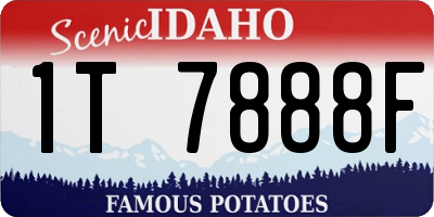 ID license plate 1T7888F