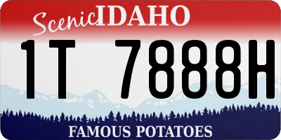 ID license plate 1T7888H