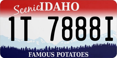 ID license plate 1T7888I
